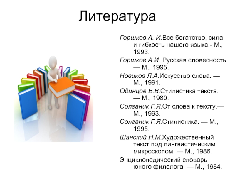 У каждой части речи свои достоинства. Мещеряков Жанры школьных сочинений. Одинцов стилистика текста.