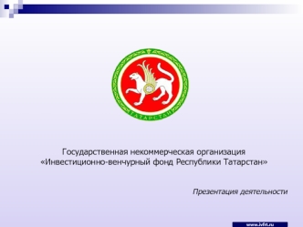 Государственная некоммерческая организация
Инвестиционно-венчурный фонд Республики Татарстан


Презентация деятельности