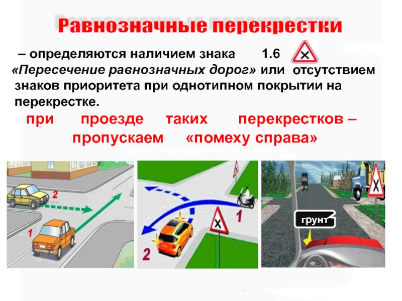 Проезд перекрестков в картинках с пояснениями