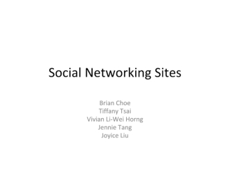 Social Networking Sites