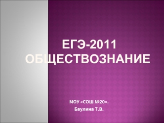 ЕГЭ-2011 ОБЩЕСТВОЗНАНИЕ