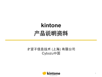 kintone 产品说明资料
