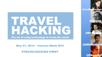 TRAVEL HACKING

The art of using technology to travel the world
