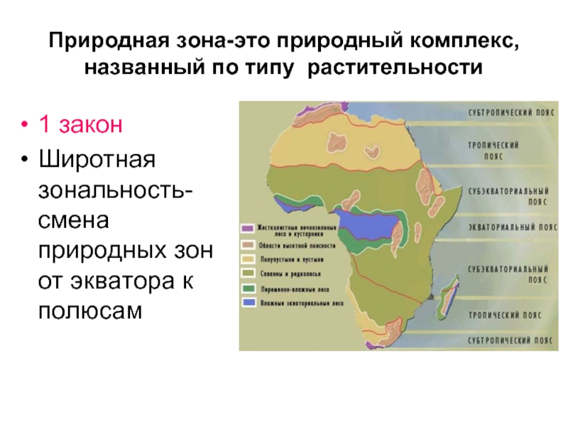 Верно ли следующее утверждение африка это образец проявления широтной зональности