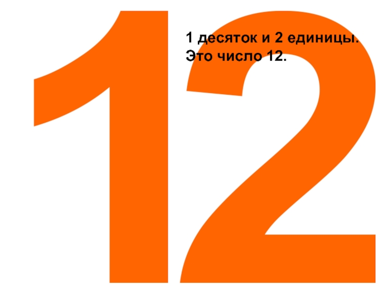 Десять первых лет. Цифра 12. 2 Единицы. XII число. 1,5e+12 цифра.