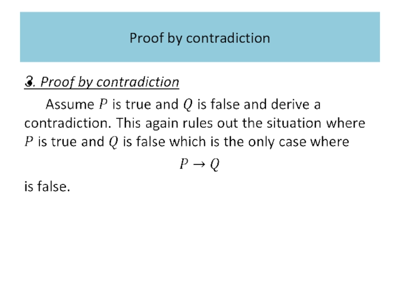 Proof by contradiction  