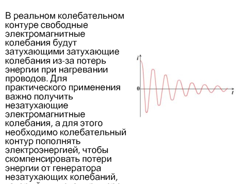 Свободные электромагнитные колебания схема