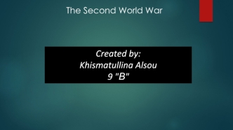 The second world war