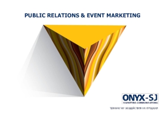 PUBLIC RELATIONS & EVENT MARKETING