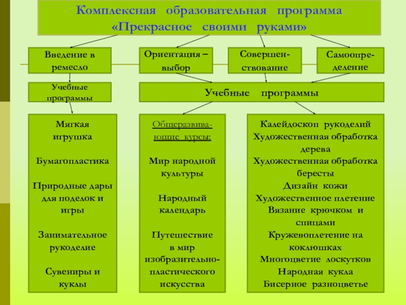 Комплексная образовательная программа. Деление учебных программ на ознакомительные.... Комплексная образовательная.