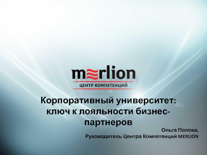 Мерлион в2в. Oracle partner.