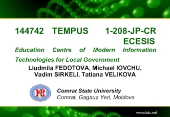 144742 TEMPUS  1-208-JP-CR                      ECESIS Education Centre of Modern Information Technologies for Local Government