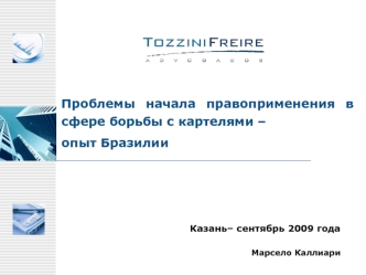 Проблемы начала правоприменения в сфере борьбы с картелями – 
опыт Бразилии