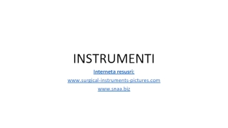 Instrumenti. Ķirurģisko instrumentu iedalījums