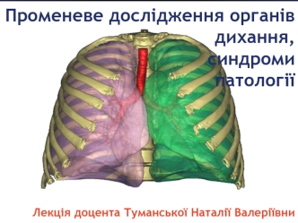 Променеве дослідження органів дихання, синдроми патології