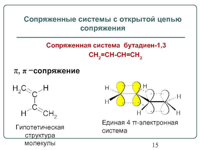 Укажите п. Сопряженные системы с открытой цепью сопряжения бутадиен 1 3. Сопряженные системы с открытой и замкнутой цепью. Бутадиен сопряжение. Сопряжение системы с замкнутой цепью сопряжения.