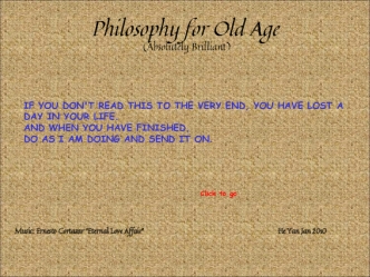Philosophy for Old Age