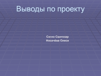 Выводы по проекту