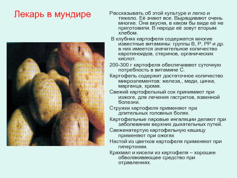 Лечение катаракты ростками картофеля рецепт