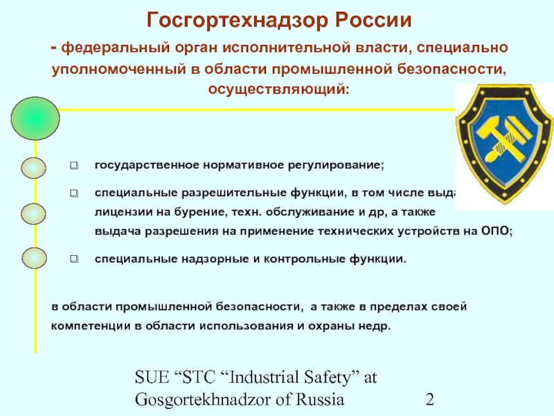 SUE “STC “Industrial Safety” at Gosgortekhnadzor of RussiaГосгортехнадзор России  -