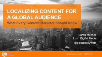 LOCALIZING CONTENT FOR A GLOBAL AUDIENCE