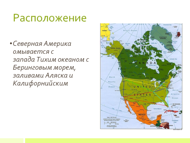 Карта сша с океанами