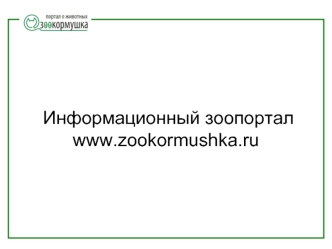 Информационный зоопортал www.zookormushka.ru