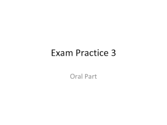 Exam Practice 3