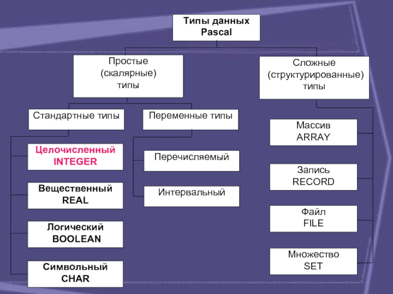 Типа данных языка паскаль. Типы данных Паскаль. Типы данных Pascal. Основные типы данных Паскаль. Простые типы данных в Паскале.