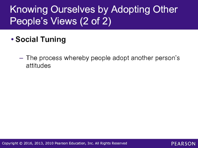 Knowing Ourselves by Adopting Other People’s Views (2 of 2)Social TuningThe