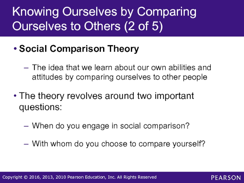 Knowing Ourselves by Comparing Ourselves to Others (2 of 5)Social Comparison