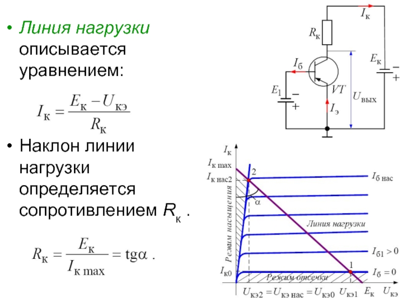 Сопротивление нагрузки. Линия нагрузки транзистора. Нагрузочная прямая по постоянному току транзистора. Сопротивление нагрузки транзистора. Нагрузочная прямая биполярного транзистора.