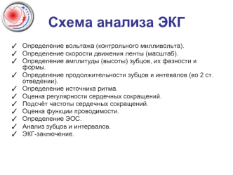 Аритмии ординаторам. Схема анализа ЭКГ