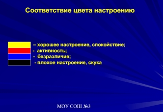 Соответствие цвета настроению