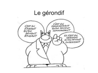 Le gérondif