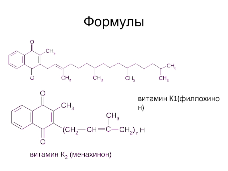 Витамин к презентация биохимия