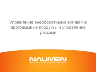 Управление внеоборотными активами: программные продукты и управление рисками