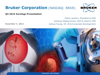 Bruker Corp Q3 2015 Earnings Report