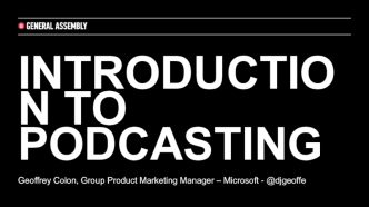 Introduction to podcasting
