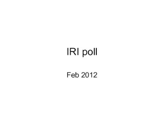 IRI poll