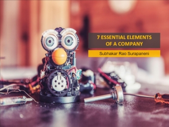 7 ESSENTIAL ELEMENTS
OF A COMPANY