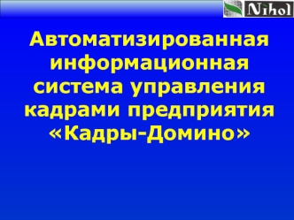 Автоматизированная информационная система управления кадрами предприятия Кадры-Домино