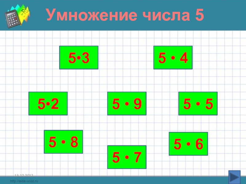 Восемь умножить на два. Умножение числа 5. Ритм чисел умножение. Умножение чисел в ая. Кубики с цифрами умножения презентация.