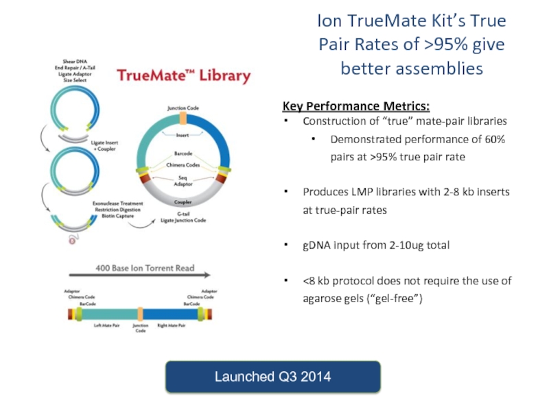Ion TrueMate Kit’s True Pair Rates of >95% give better assemblies Key