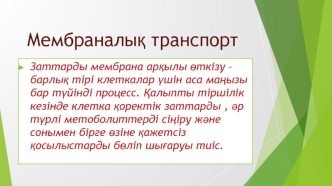Плазмалық мембрана каналдары және саңылаулары