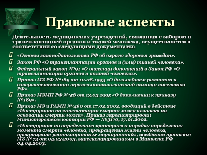 Трансплантация органов законодательство