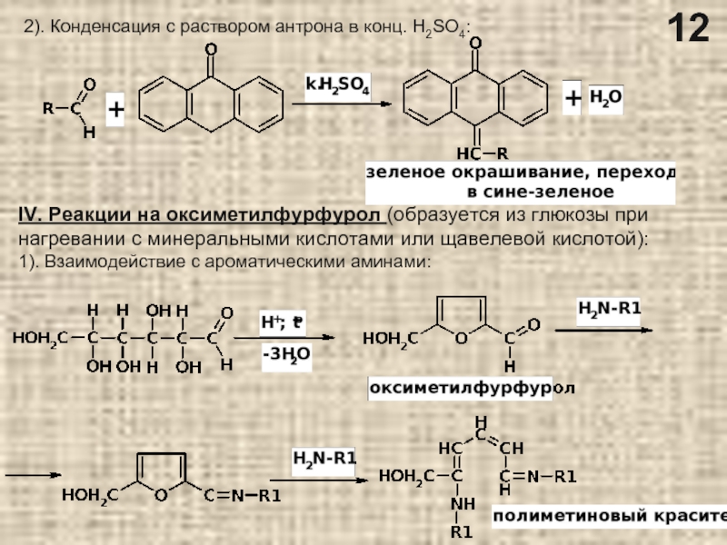 Глюкоза серная кислота