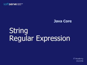 String Regular Expression. Java Core