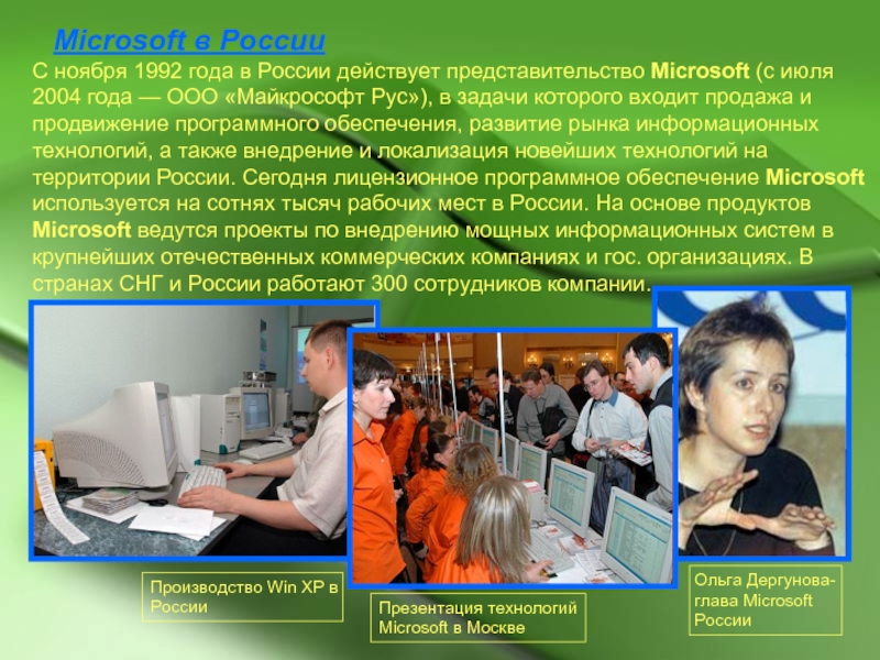 Информация о компаниях россии. Microsoft в России. Презентация Microsoft. Информация о компании Windows. Компания Майкрософт презентация.