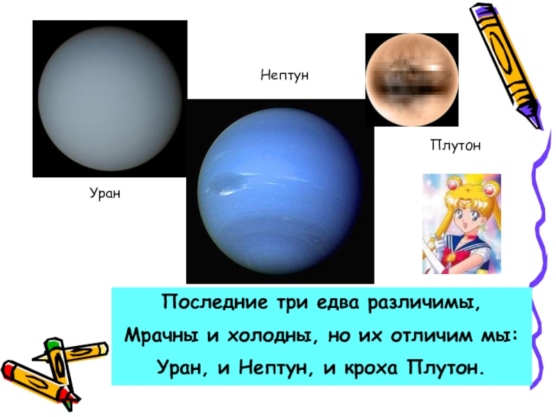 Планета нептун и плутон. Уран Нептун Плутон. Уран и Нептун. Уран и Плутон. Уран и Нептун как отличить.